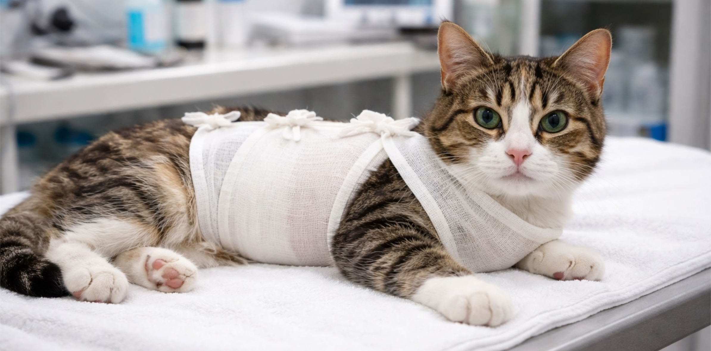 Кошка после стерилизации